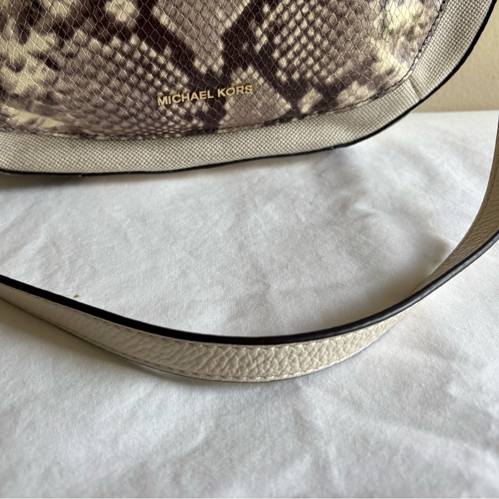 Michael Kors Julia Python Print Handbag Purse - image 3